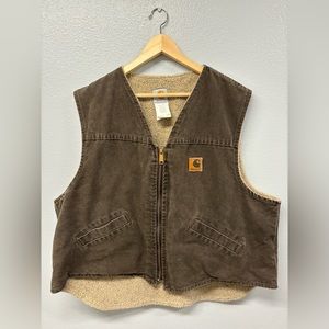 Vintage Carhardtt Men’s Vest W/ Sherpa Lining 2XL